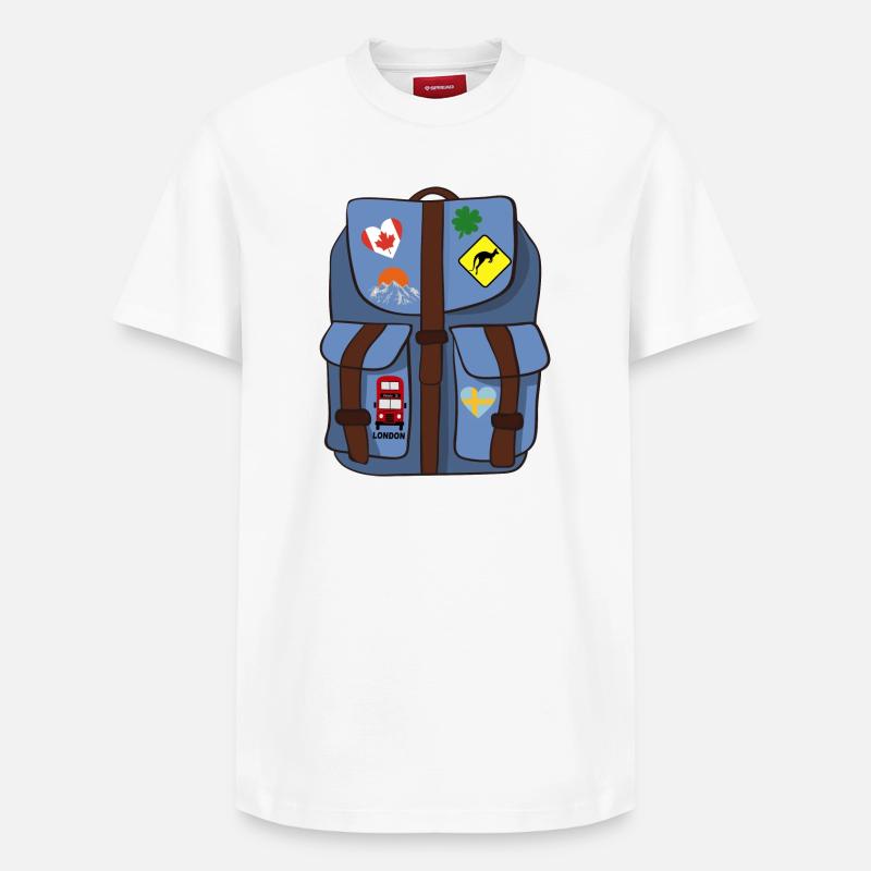 Sac à dos - T-shirt unisexe décontracté en coton Supima – de SPREAD - blanc