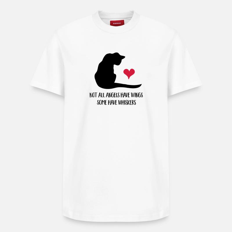Chat - T-shirt unisexe décontracté en coton Supima – de SPREAD - blanc
