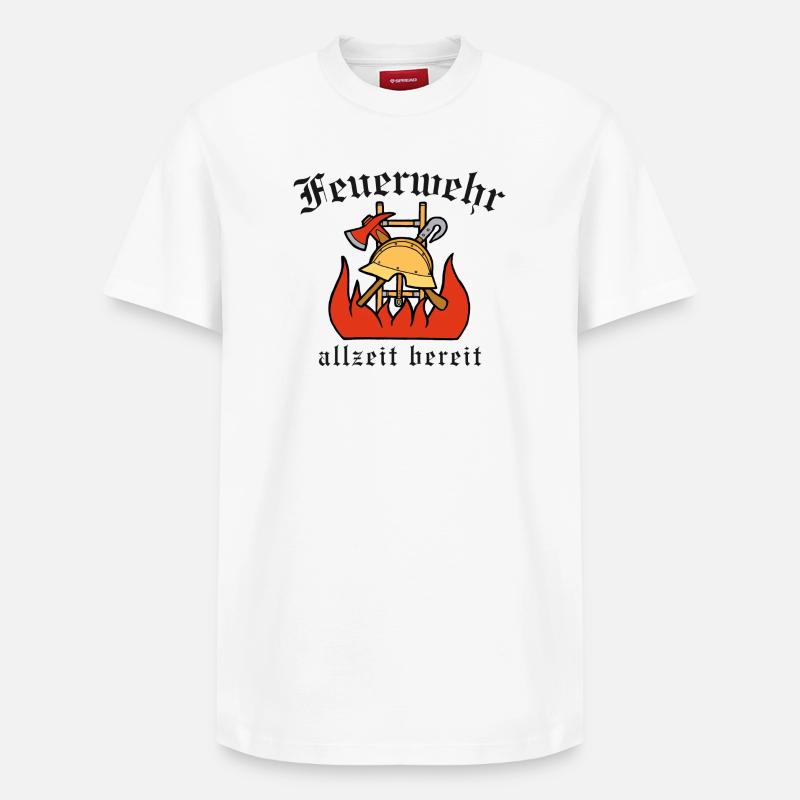Vieux signe du feu - T-shirt unisexe décontracté en coton Supima – de SPREAD - blanc
