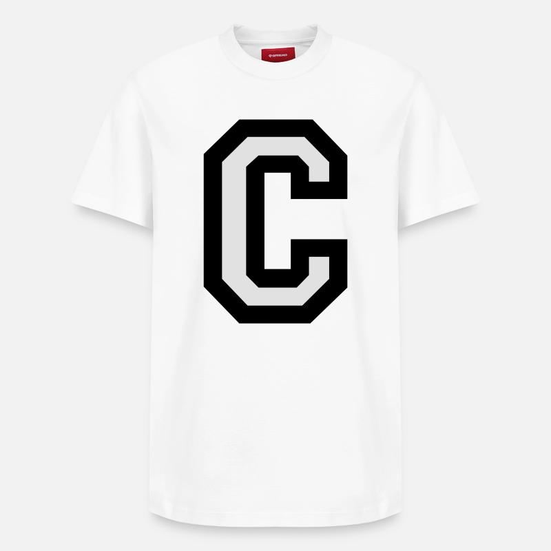 La lettre C - T-shirt unisexe décontracté en coton Supima – de SPREAD - blanc
