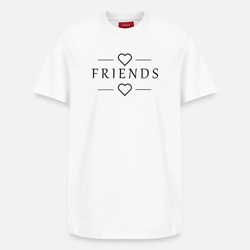 Meilleurs amis -Amis- - T-shirt unisexe décontracté en coton Supima – de SPREAD - blanc