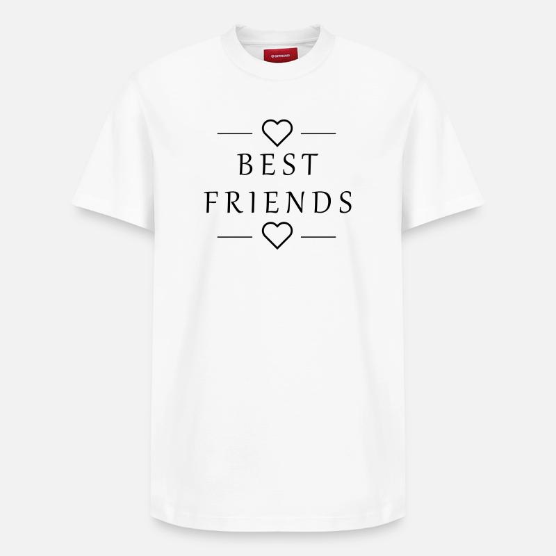 Beste Freunde - Relaxed Unisex Supima Cotton T-Shirt – von SPREAD - Weiß