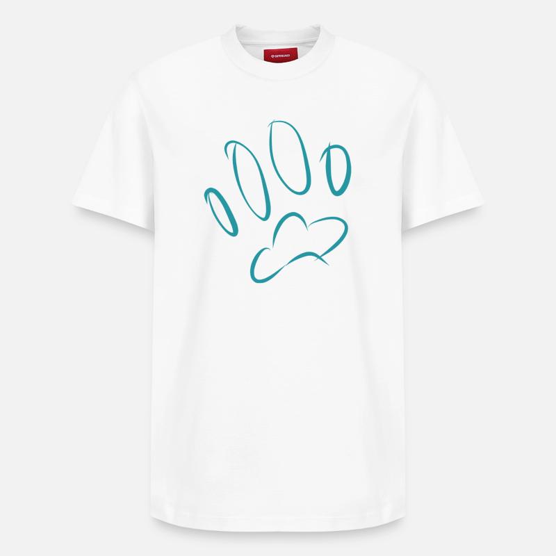 Pied-pied chien - T-shirt unisexe décontracté en coton Supima – de SPREAD - blanc