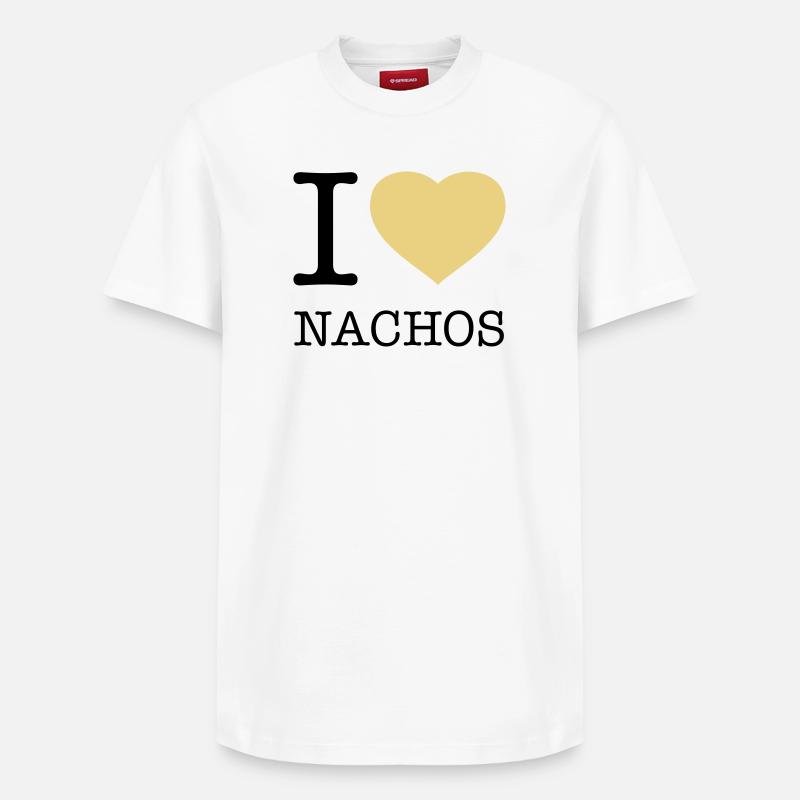 I LOVE NACHOS - T-shirt unisexe décontracté en coton Supima – de SPREAD - blanc