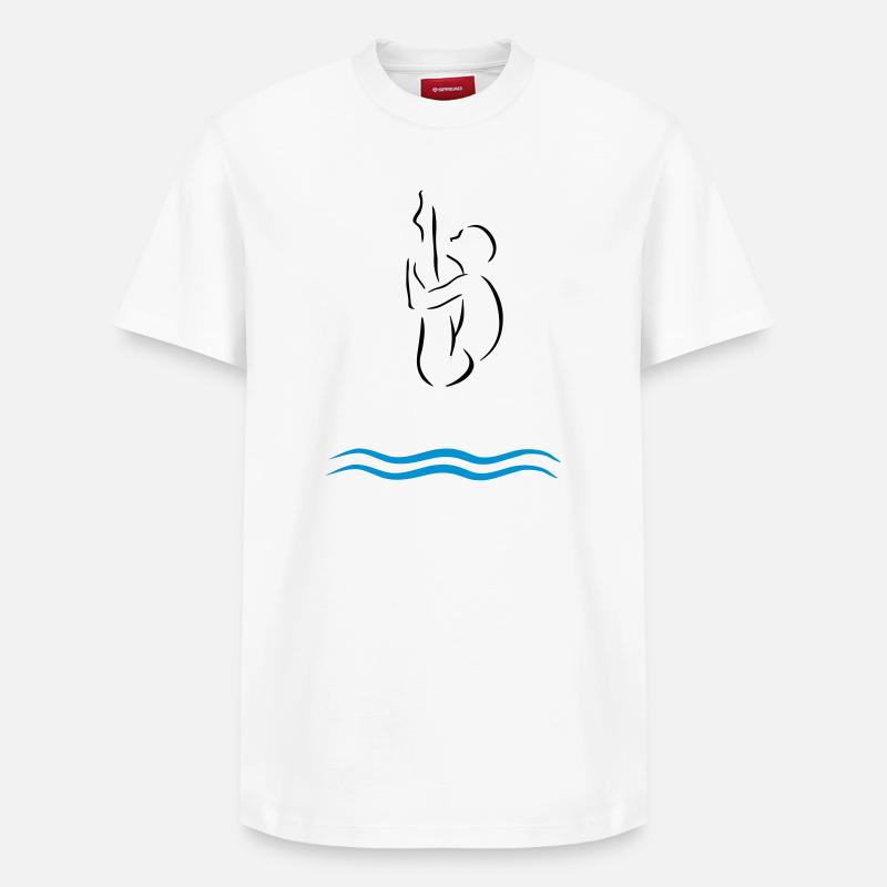 Saut de tour - T-shirt unisexe décontracté en coton Supima – de SPREAD - blanc
