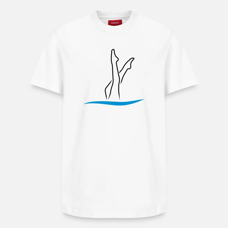 Nage synchrone - T-shirt unisexe décontracté en coton Supima – de SPREAD - blanc