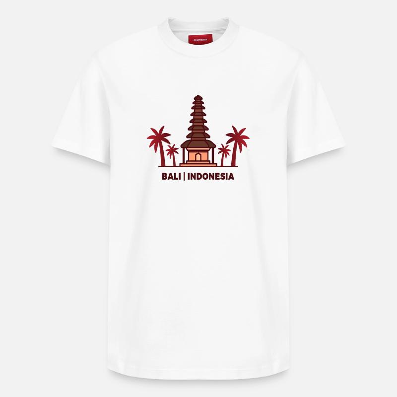 Bali Indonésie - T-shirt unisexe décontracté en coton Supima – de SPREAD - blanc