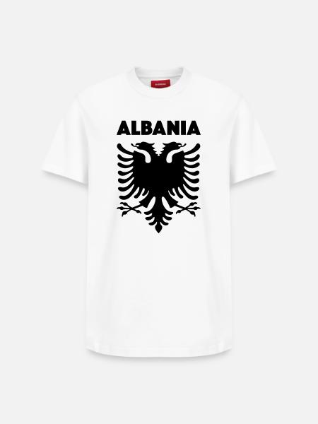 Albania black - Relaxed Unisex Supima Cotton T-Shirt – by SPREAD - white