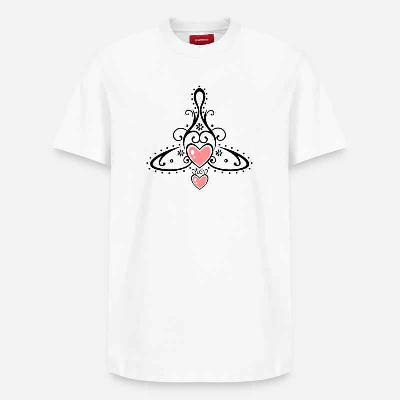 Keltisches Symbol, Mutter mit zwei Kindern. - Relaxed Unisex Supima Cotton T-Shirt – von SPREAD - Weiß