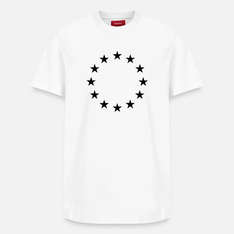 Étoiles - T-shirt unisexe décontracté en coton Supima – de SPREAD - blanc