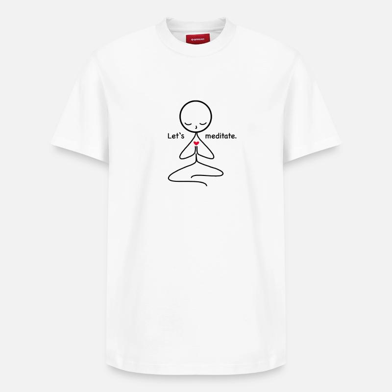 méditation - T-shirt unisexe décontracté en coton Supima – de SPREAD - blanc