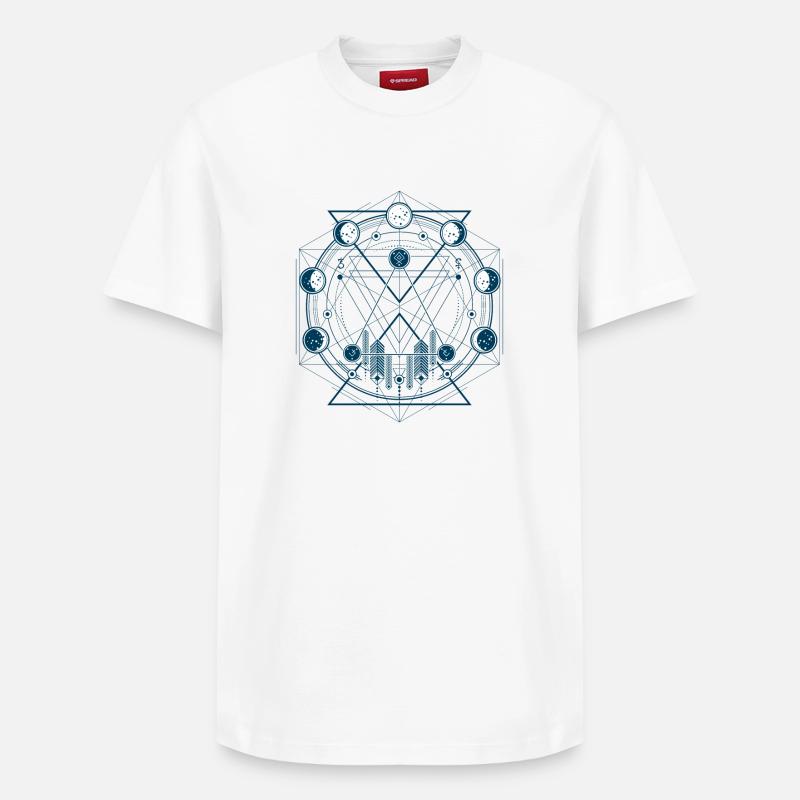 géométrie - T-shirt unisexe décontracté en coton Supima – de SPREAD - blanc
