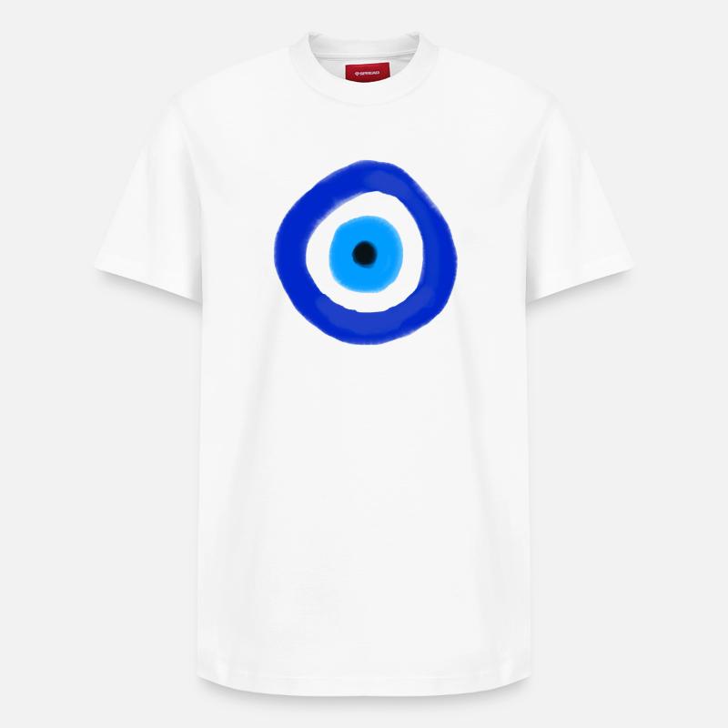 Œil Orbite Bleue Résumé - T-shirt unisexe décontracté en coton Supima – de SPREAD - blanc