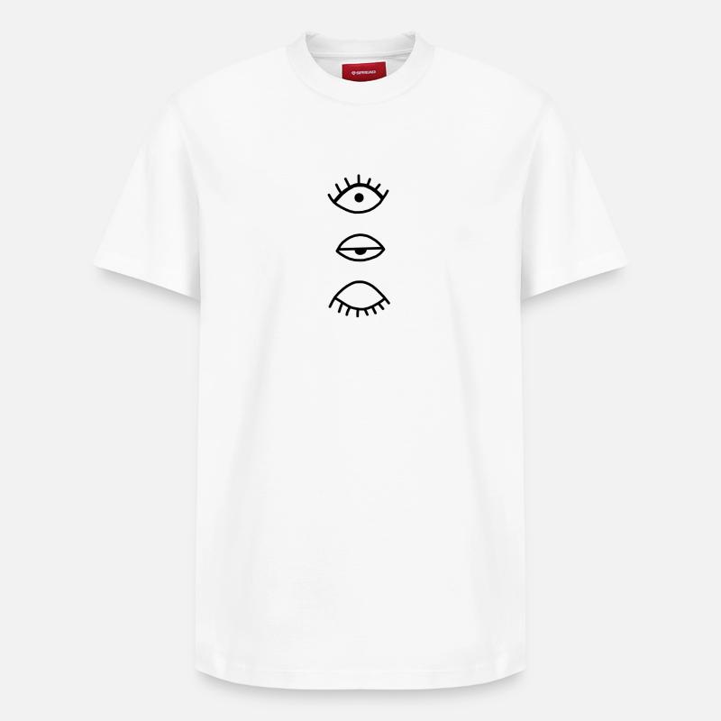 œil - T-shirt unisexe décontracté en coton Supima – de SPREAD - blanc