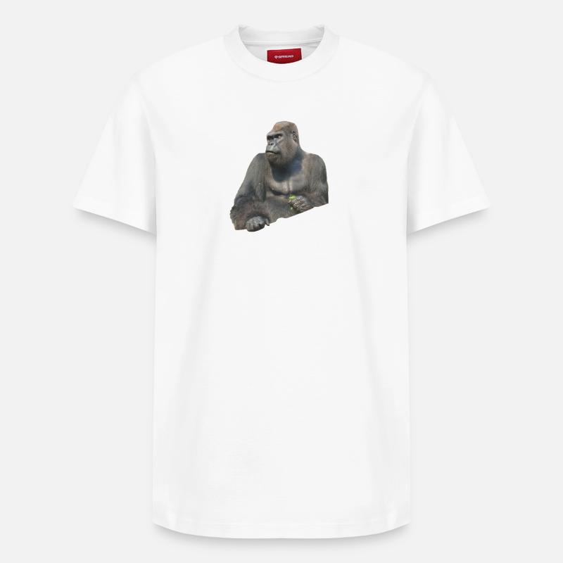 gorilla - T-shirt unisexe décontracté en coton Supima – de SPREAD - blanc