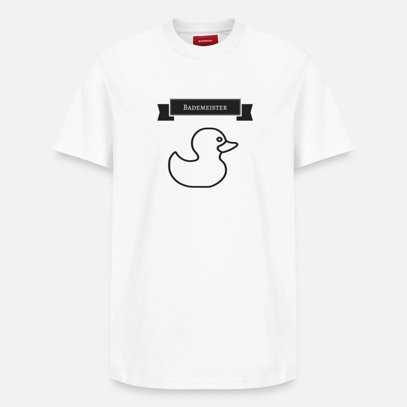 Bade Meister Silhouette de Canard - T-shirt unisexe décontracté en coton Supima – de SPREAD - blanc