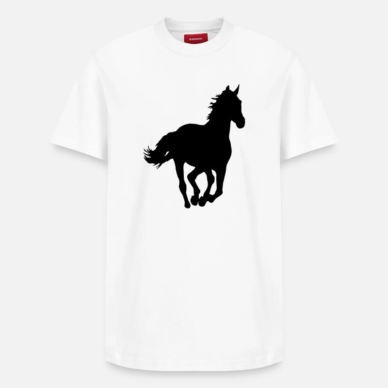 Ein Pferd. - Relaxed Unisex Supima Cotton T-Shirt – von SPREAD - Weiß