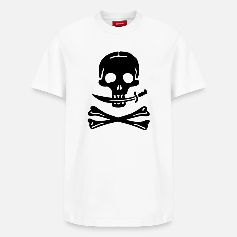 Pirate - pirates - T-shirt unisexe décontracté en coton Supima – de SPREAD - blanc