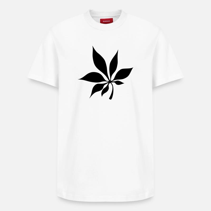 leaf - Relaxed Unisex Supima Cotton T-Shirt – by SPREAD - white