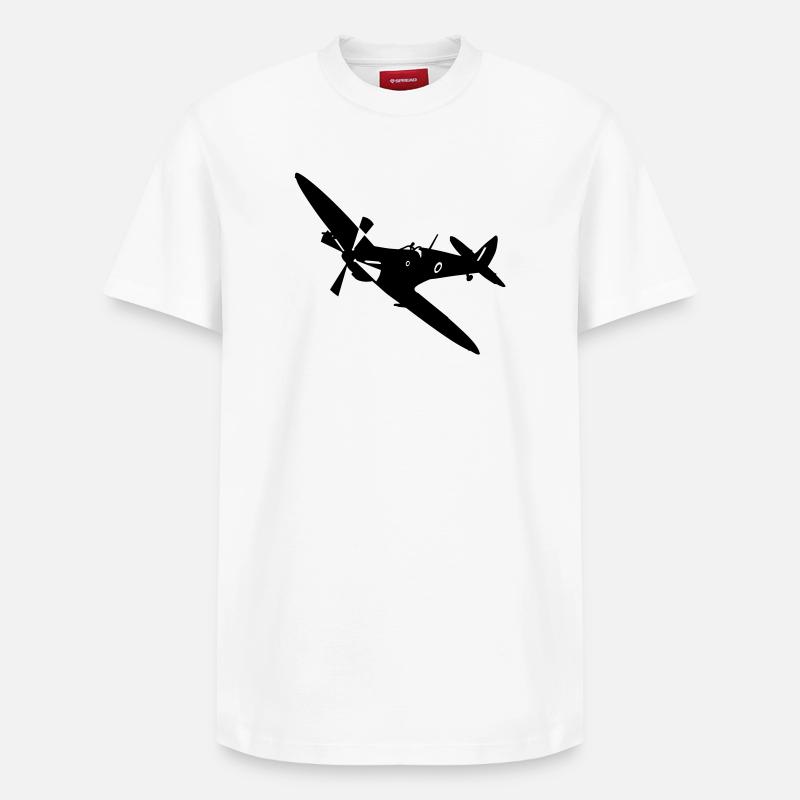 spitfire_1 - T-shirt unisexe décontracté en coton Supima – de SPREAD - blanc