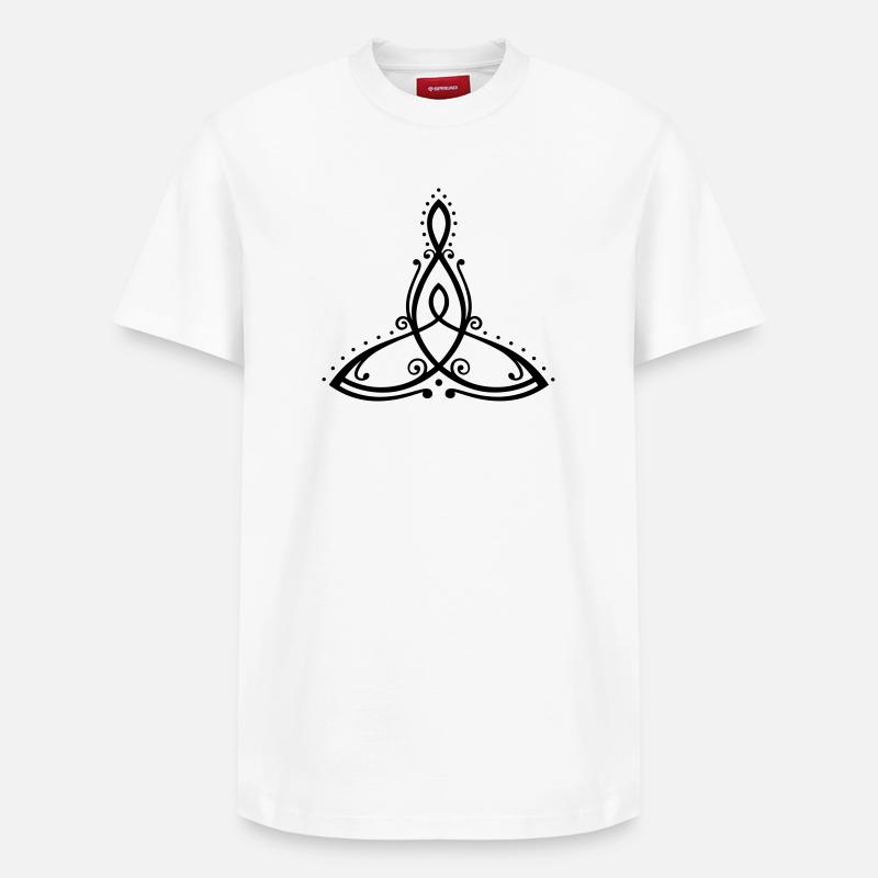 Symbole celtique, mère avec enfant. - T-shirt unisexe décontracté en coton Supima – de SPREAD - blanc