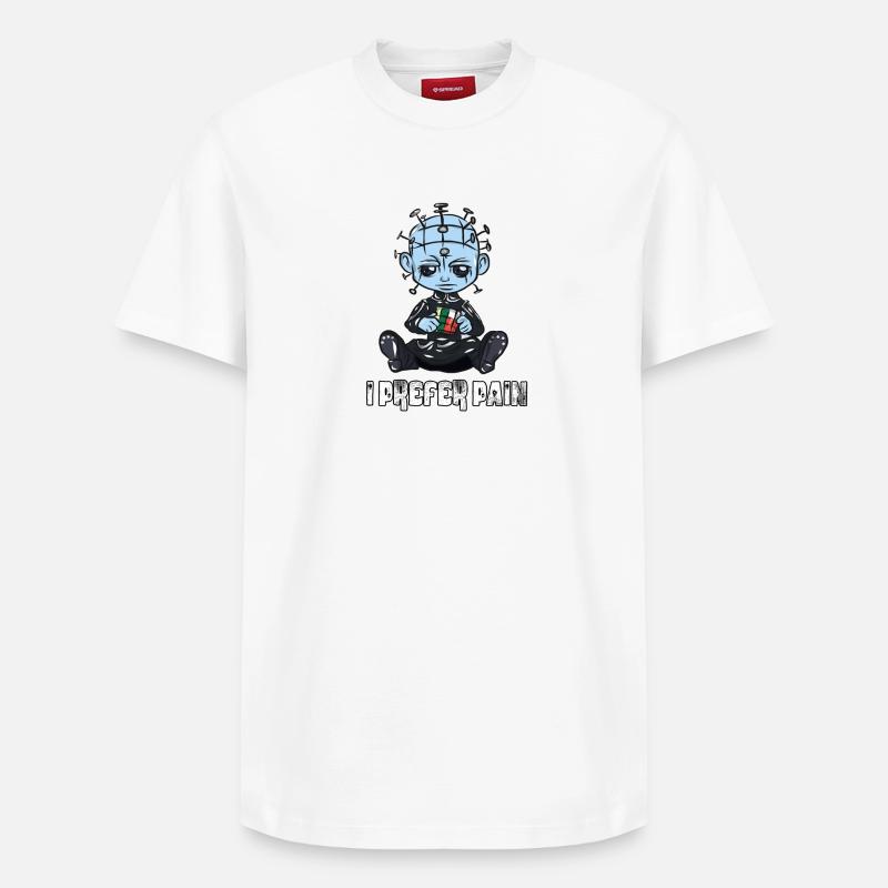 Pinhead Hellraiser Halloween - Relaxed Unisex Supima Cotton T-Shirt – von SPREAD - Weiß