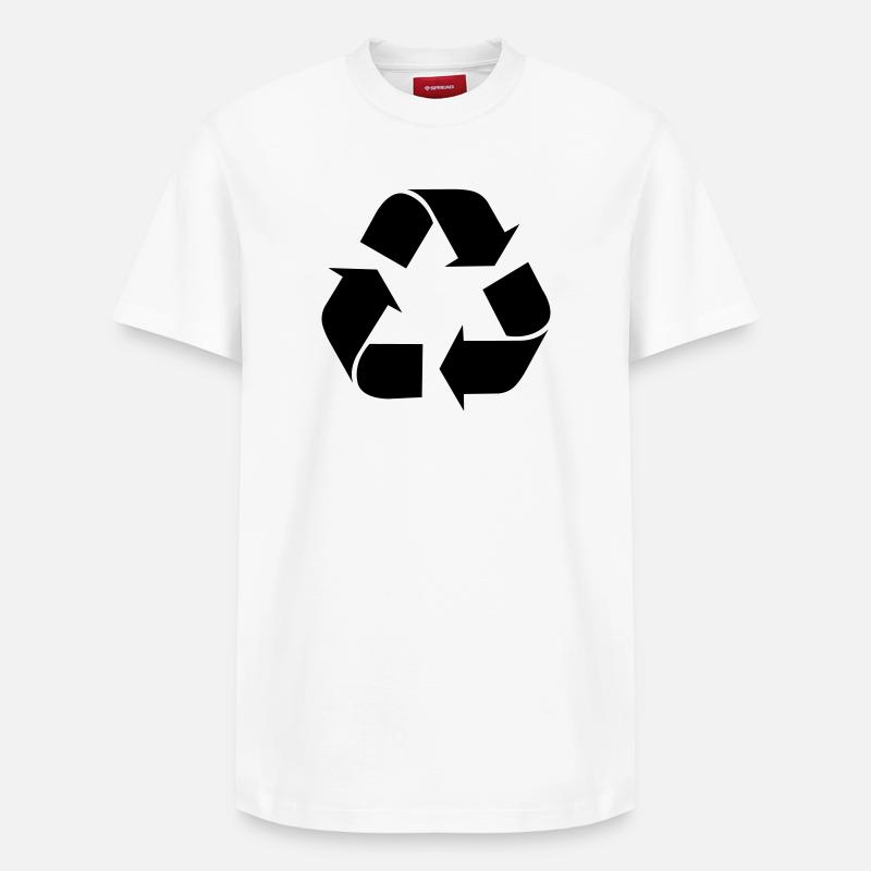 recycler recyclage - T-shirt unisexe décontracté en coton Supima – de SPREAD - blanc