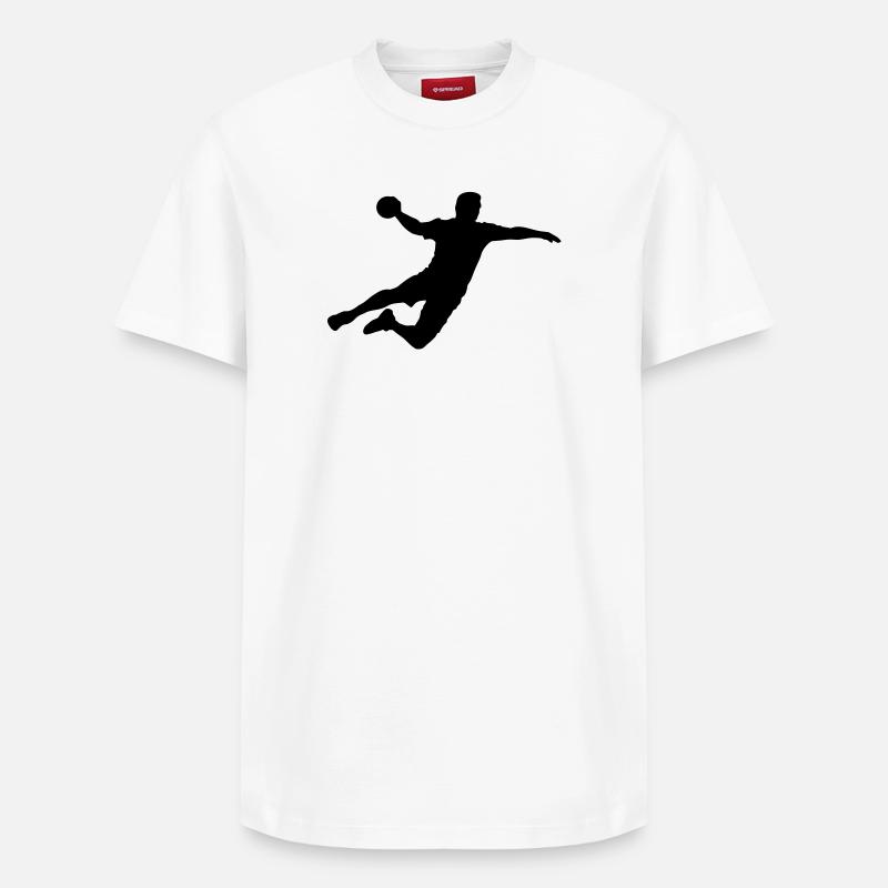 handball - T-shirt unisexe décontracté en coton Supima – de SPREAD - blanc