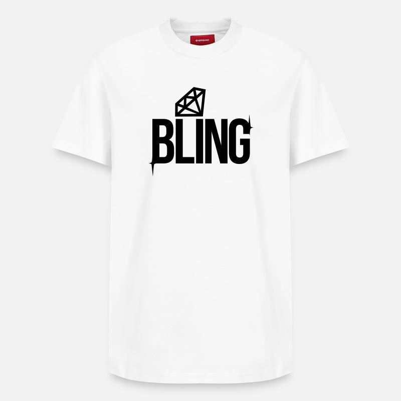 Bling - T-shirt unisexe décontracté en coton Supima – de SPREAD - blanc