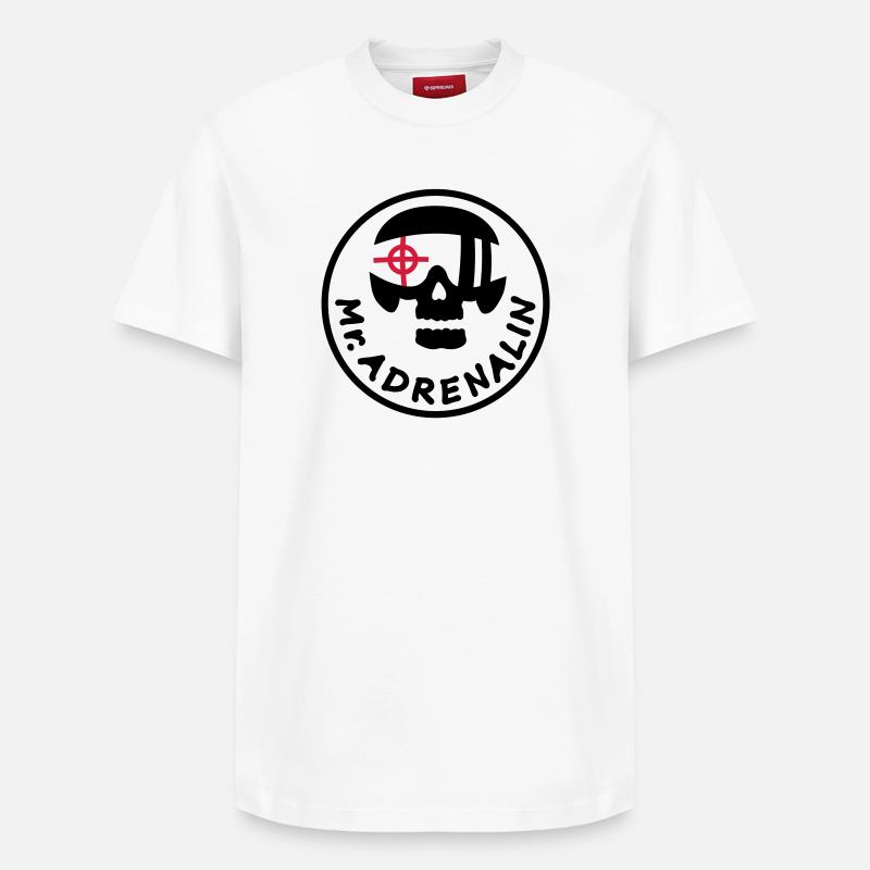 mr_adrenalin_pilot - T-shirt unisexe décontracté en coton Supima – de SPREAD - blanc