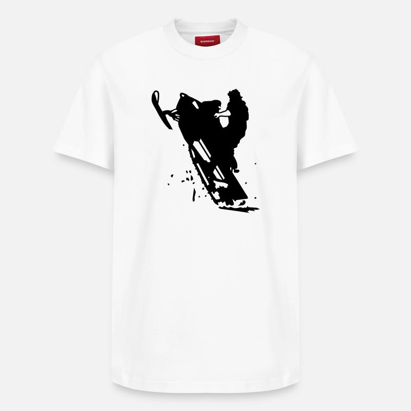 Snowmobile - Relaxed Unisex Supima Cotton T-Shirt – von SPREAD - Weiß