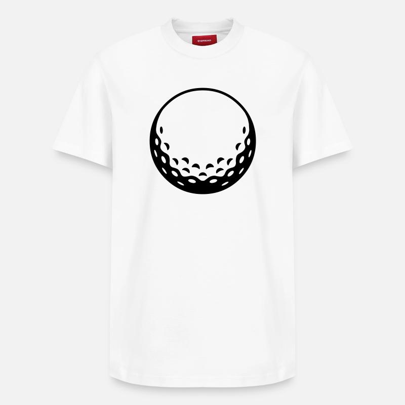 Golfball - einfärbbar - Relaxed Unisex Supima Cotton T-Shirt – von SPREAD - Weiß