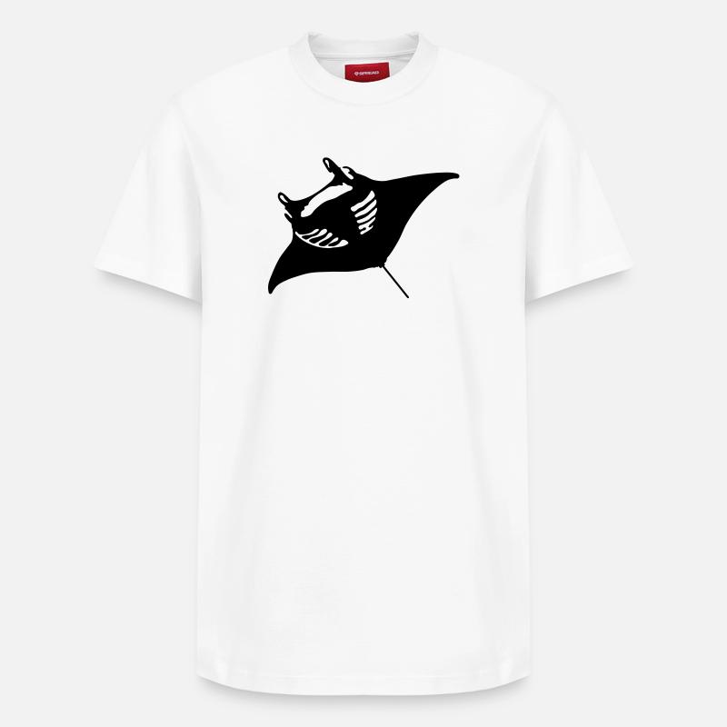 manta_1 - T-shirt unisexe décontracté en coton Supima – de SPREAD - blanc