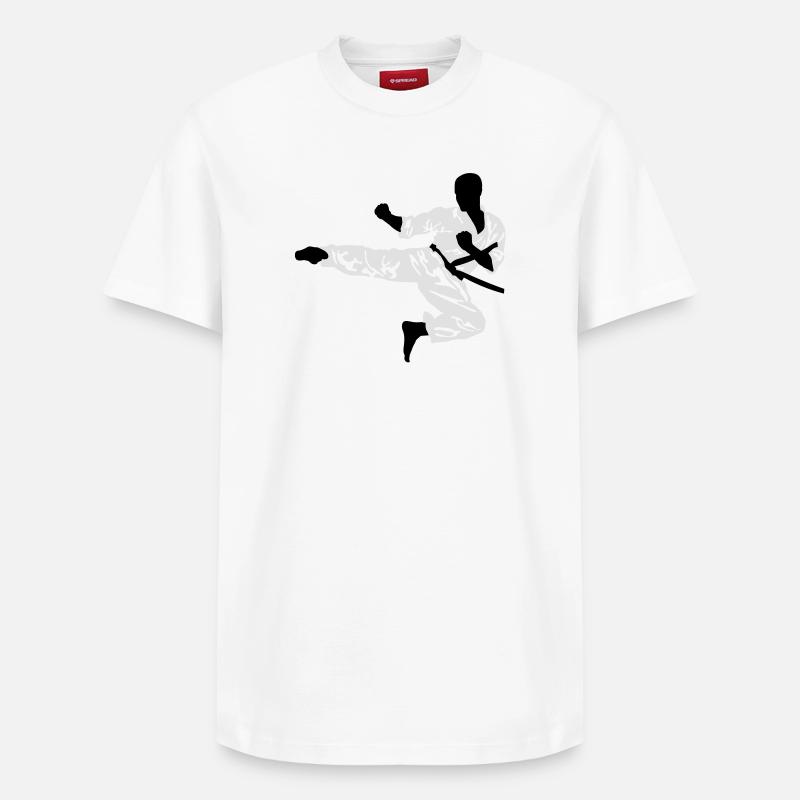 karate_3 - T-shirt unisexe décontracté en coton Supima – de SPREAD - blanc