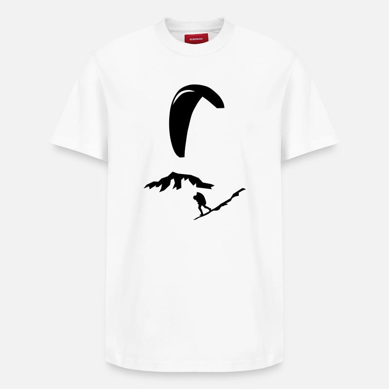 paragliding - T-shirt unisexe décontracté en coton Supima – de SPREAD - blanc