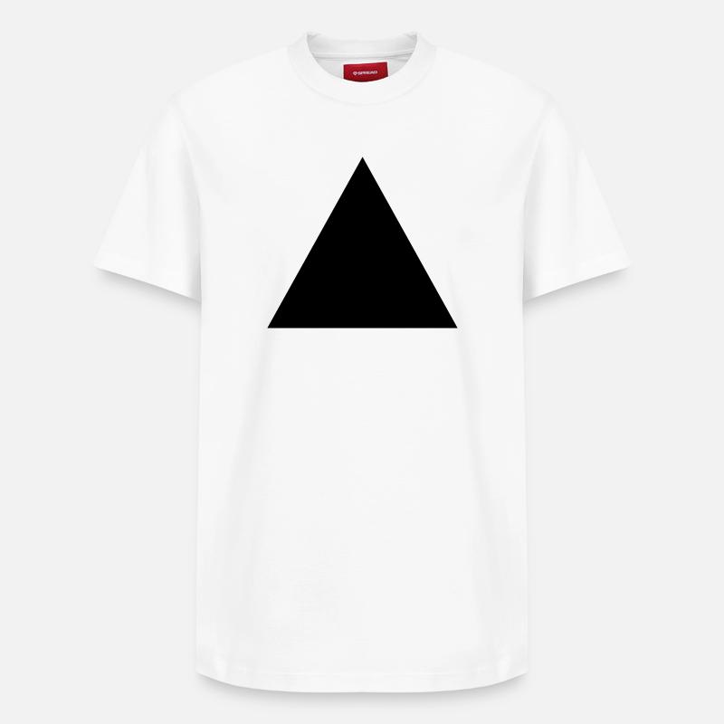 hipster triangle shape - Relaxed Unisex Supima Cotton T-Shirt – by SPREAD - white