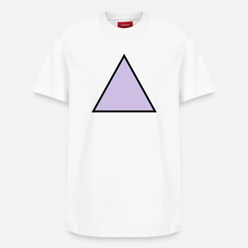 hipster triangle triangle shape - Relaxed Unisex Supima Cotton T-Shirt – by SPREAD - white