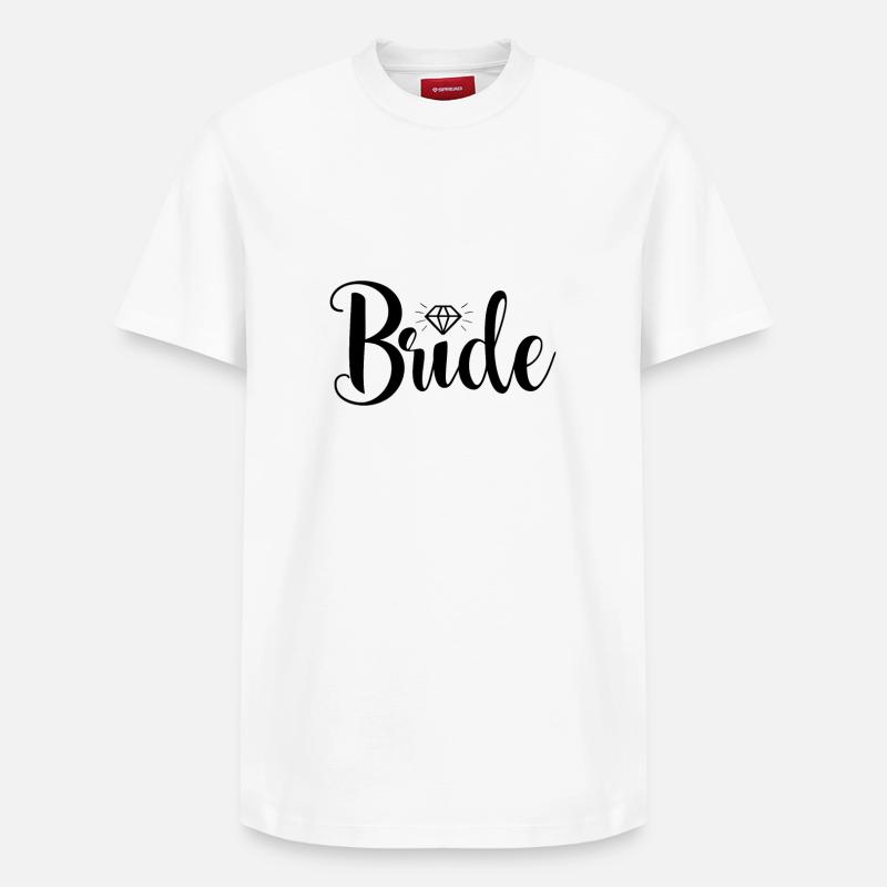 Bride - diamant - T-shirt unisexe décontracté en coton Supima – de SPREAD - blanc