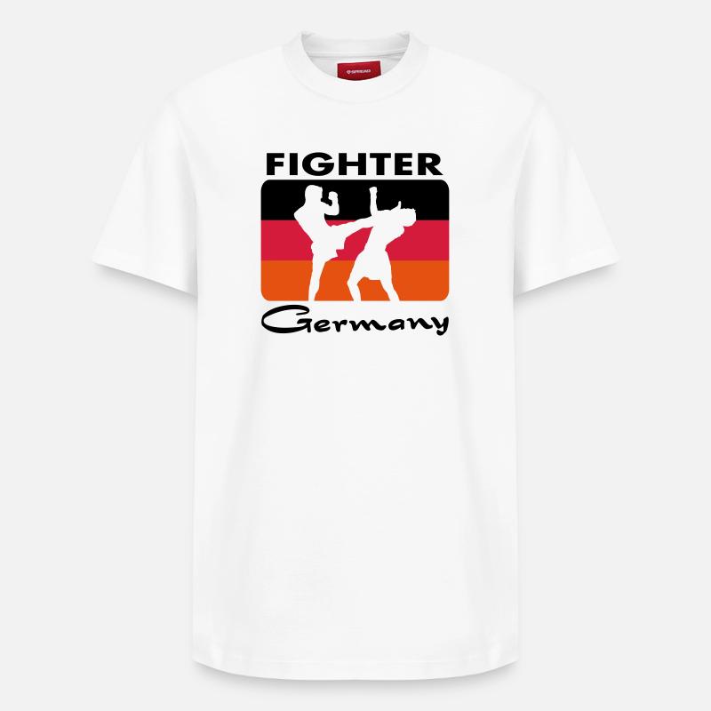 fighter germany - Relaxed Unisex Supima Cotton T-Shirt – von SPREAD - Weiß
