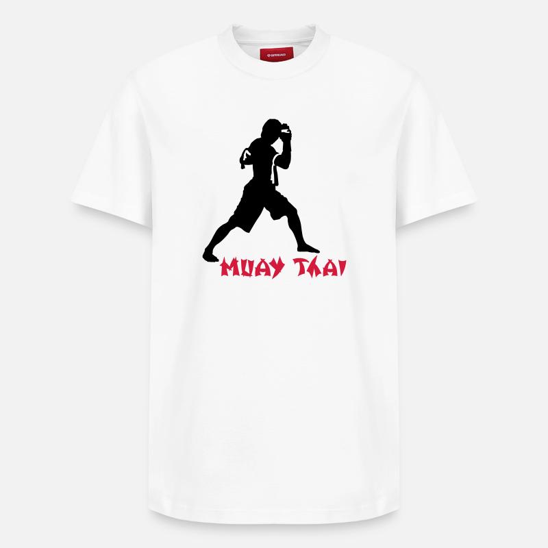 Muay Thai - Relaxed Unisex Supima Cotton T-Shirt – von SPREAD - Weiß