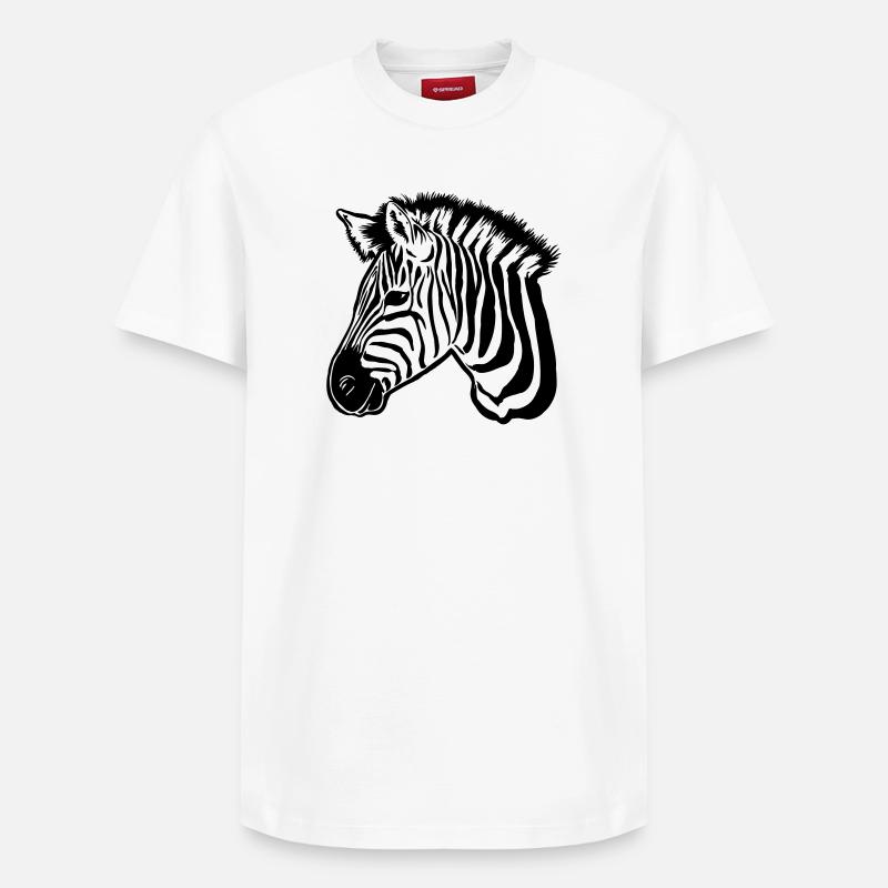 zebra dark - Relaxed Unisex Supima Cotton T-Shirt – von SPREAD - Weiß