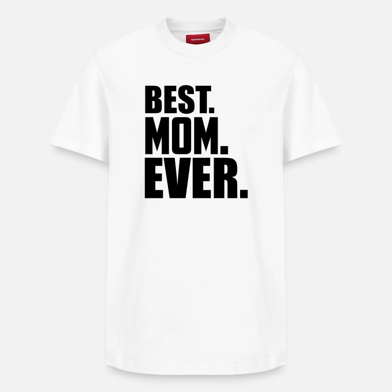 meilleure maman jamais - T-shirt unisexe décontracté en coton Supima – de SPREAD - blanc