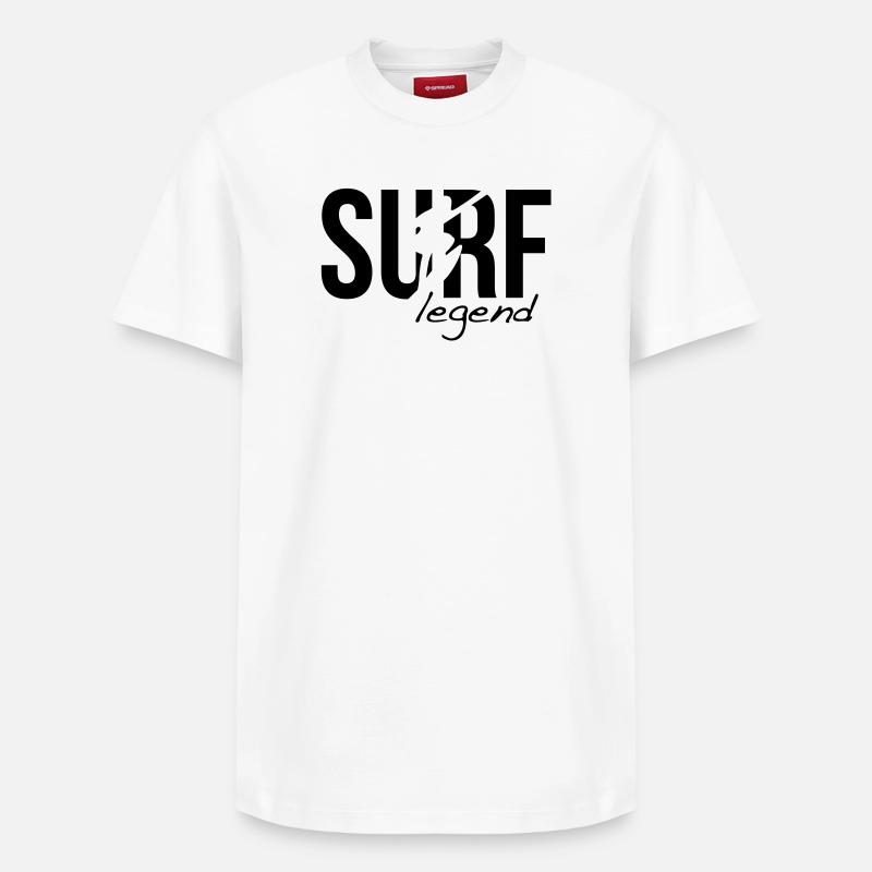 surf surfer surfer - T-shirt unisexe décontracté en coton Supima – de SPREAD - blanc
