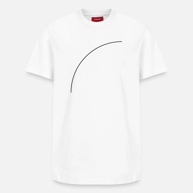 Viertelkreis - Relaxed Unisex Supima Cotton T-Shirt – von SPREAD - Weiß