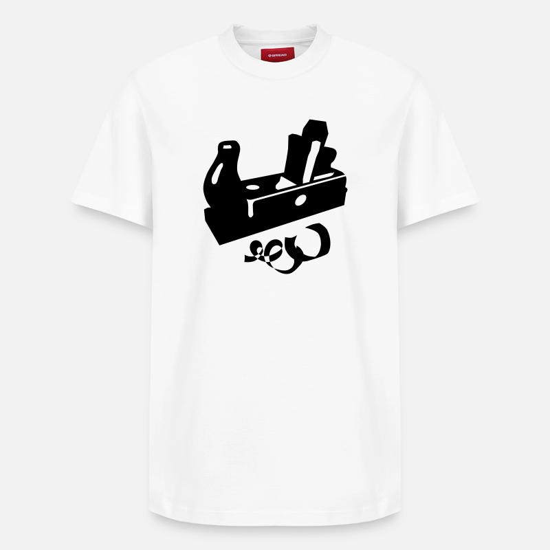 Hobel - Relaxed Unisex Supima Cotton T-Shirt – von SPREAD - Weiß