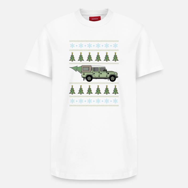 Défenseur Pickup - Arbre de Noël - T-shirt unisexe décontracté en coton Supima – de SPREAD - blanc
