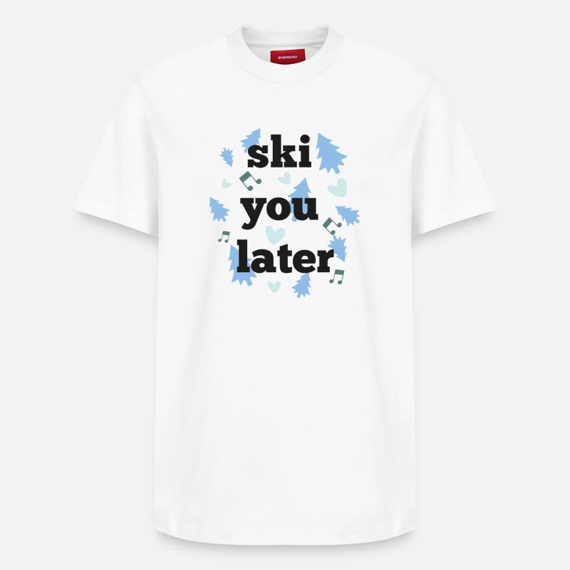 Ski dich später - Relaxed Unisex Supima Cotton T-Shirt – von SPREAD - Weiß