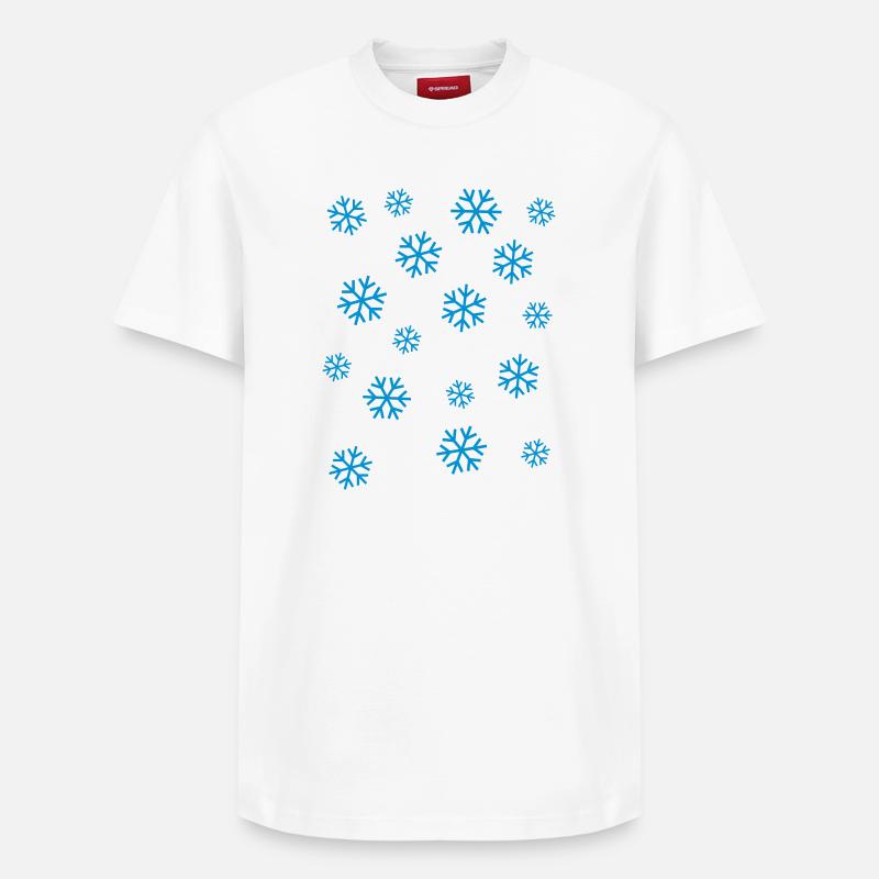 neige - T-shirt unisexe décontracté en coton Supima – de SPREAD - blanc