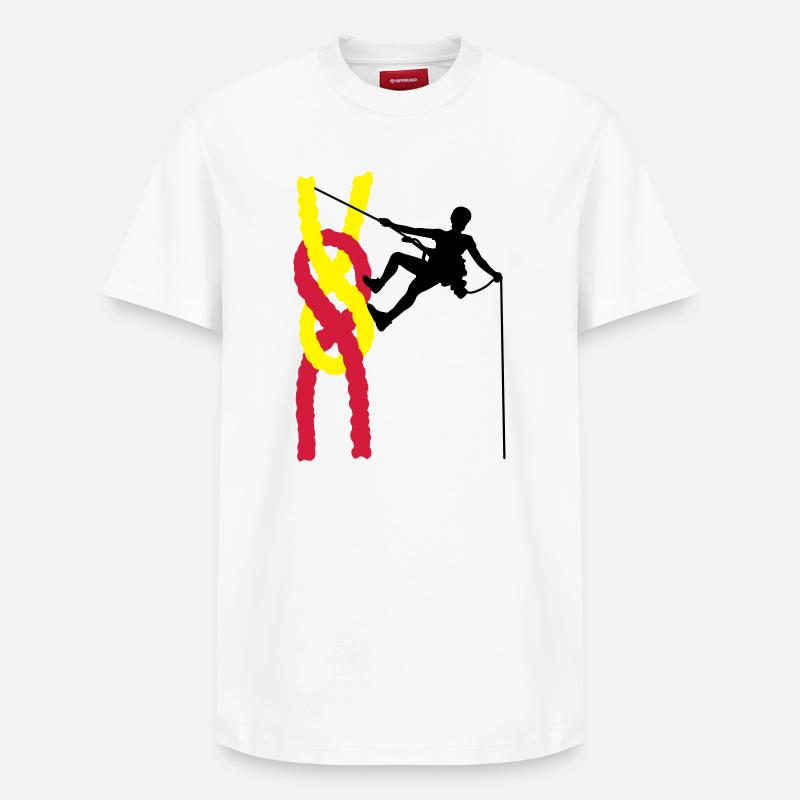 climbing - Relaxed Unisex Supima Cotton T-Shirt – von SPREAD - Weiß