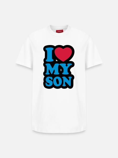 I love my son - Relaxed Unisex Supima Cotton T-Shirt – by SPREAD - white